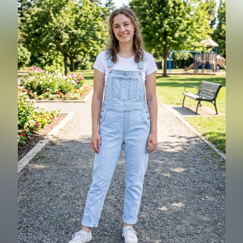 Light Blue Denim Overalls